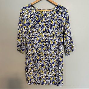 OLD NAVY floral long sleeve shift dress sz XS